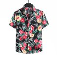 thumbnail image 1 of Chemises pour Hommes Chemise Popeline Imprimée à Manches Courtes pour Homme Grande Taille, 1 of 4