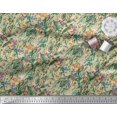 thumbnail image 2 of Soimoi Polyester Crepe Fabric Leaves & Cartoon Animals Jungle Print Fabric by Yard 42 Inch Wide, 2 of 3