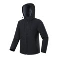 thumbnail image 2 of Mceream Raincoats for Men Casual Solid Color Windbreaker Drawstring Jackets Fashion Functional Pockets Coats Climb Travel Plus Size Outwear Chaqueta TéRmica Para Hombre Black XL, 2 of 8