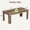 thumbnail image 2 of Dining Table for 4-6, Rectangular Dining Room Table, Kitchen Table with Large Table Top, Dinner Table, Farmhouse Dining Table for Dining Room, Kitchen, Living Room, Retro Brown, 2 of 7