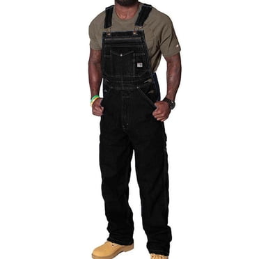 Pitauce Salopette à Bavette pour Homme Grande Taille Jambe Droite Combinaison en Jean Bretelles Ajustables Combinaison en Denim Tenue de Travail Salopettes avec Poche, M-5TG