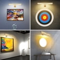 thumbnail image 4 of Graflsoa Lampe Murale Magnétique avec Commande Tactile et à Distance, 3 Températures de Couleur Réglables (2600K-6000K), Luminosité Réglable, Minuterie 0,5 H/1 H/2 H, Batterie 4500 mAh, Recharge USB‐C, Fini Or, 4 of 6