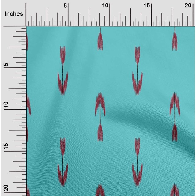 oneOone Cotton Silk Fabric Arrow Ikat Decor Fabric Printed BTY 42 Inch Wide