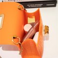 thumbnail image 5 of Women's Fashion Crocodile Pattern Small Square Bag - Bamboo Handle Design, 5 of 5