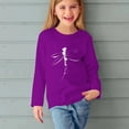 thumbnail image 5 of T-shirts à Manches Longues pour Filles, Col Rond, en Coton, Imprimé Libellule, T-Shirts Décontractés d'Automne et de Printemps, T-Shirts Graphiques Basiques pour Enfants (5 Ans, Violet), 5 of 5