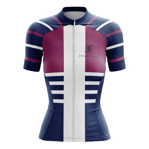 Striped Women's Cycling Jersey - 3XL