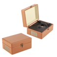 thumbnail image 1 of Tourne-Disque, Valise Stéréo HiFi Professionnelle Lecteur CD Double Corne Marron Faible Perte pour Bureau, 1 of 7
