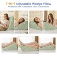 thumbnail image 3 of Wedge Pillows for Adult Adjustable Bed Wedge Pillow for Post Surgery Triangle Pillow Headboard with Bolster Cushion for Sleeping Acid Reflux Neck & Back Support and Dark G, 3 of 9