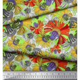 thumbnail image 2 of Soimoi Rayon Fabric Flower Artistic Print Fabric by Yard 42 Inch Wide, 2 of 3