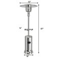 thumbnail image 3 of Costway Chauffage de Patio au Propane 50000 BTU sur Pied en Acier avec Roues Argent, 3 of 10