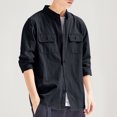 thumbnail image 2 of Pisexur Coupe-Vent Veste Mode Homme Couleur Unie Manches Longues Sans Capuche Décontractée Vestes de Randonnée Vestes d'Automne pour Hommes, 2 of 8