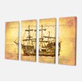 thumbnail image 2 of Brown Ancient Moving Boat - Seashore Wall Art on Canvas, 2 of 3