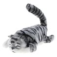 thumbnail image 1 of Electric Naughty Cat Pet Stuffed Animal Model Action Figure Table Decoration Grey, 1 of 8