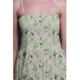 thumbnail image 4 of Bimba Robe à Bretelles Smockée en Georgette pour Femmes à Imprimé de Feuilles de Bleuet - Très Grand, 4 of 7