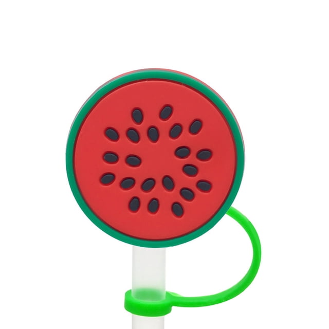N01# Ensemble de 1 Pce de Couvre-Pailles Couvre-Pailles pour Protecteur de Paille Réutilisable Fruits Capuchons de Paille en Pvc Capuchons Anti-Poussière en Silicone pour Paille Paille