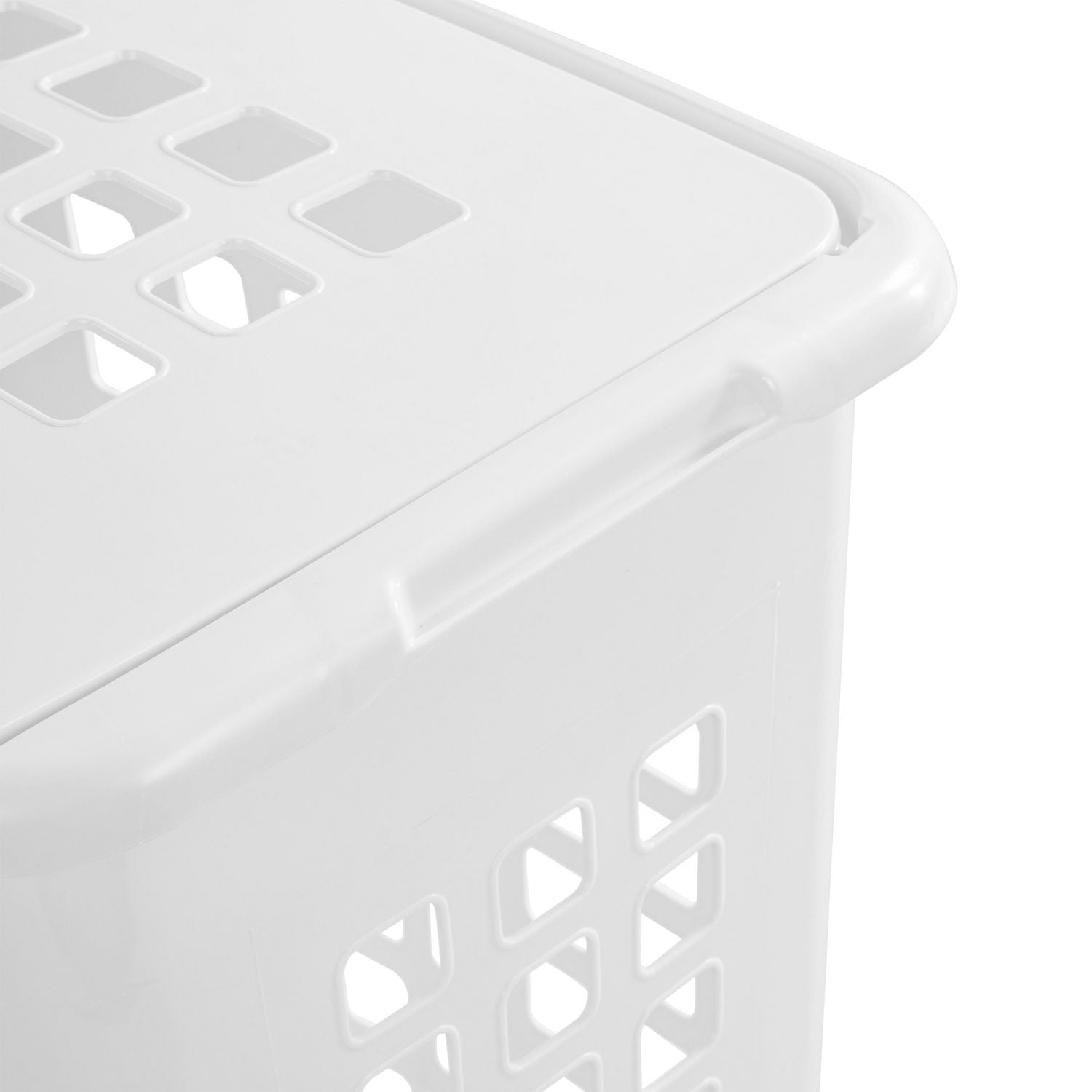 Panier à linge rectangulaire de Sterilite- blanc