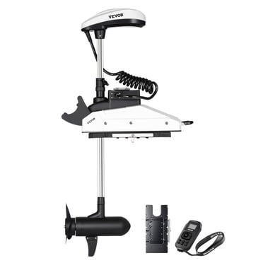 VEVOR Moteur de Traîne Électrique 55 Lb 12 V à Poussée, Bateau à Eau Salée, Moteur de Traîne, Arbre de 54 Pouces