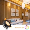 thumbnail image 2 of 2 Inch LED Recessed Lighting Dimmable Downlight 3W(35W Equivalent) 3000K Warm White Black LED Recessed Light with LED Driver (1 Pack), 2 of 5