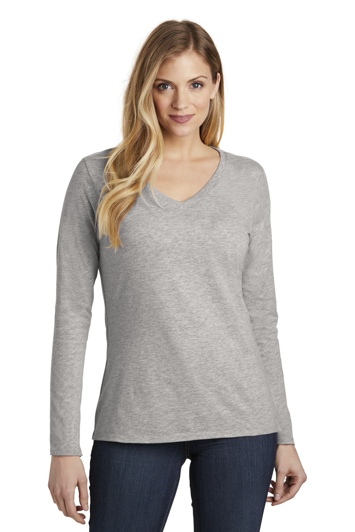 District T-Shirt Femme Très Important Manches Longues Col en V. DT6201