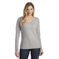 thumbnail image 1 of District T-Shirt Femme Très Important Manches Longues Col en V. DT6201, 1 of 1