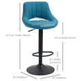 thumbnail image 3 of HOMCOM Bar Stools Set of 2 Swivel Adjustable Counter Height Barstools, 3 of 9