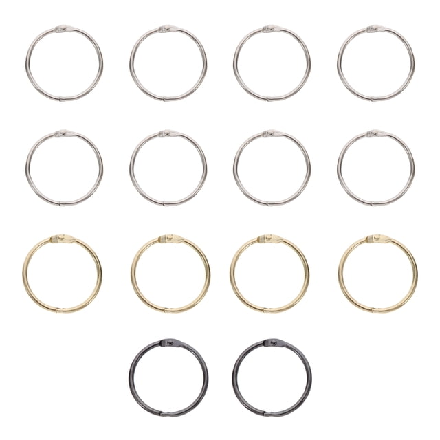 14Pcs Loose Leaf Binder Rings Metal Binder Rings 30 mm Binder Rings Notebook Binder Accessories