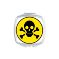 thumbnail image 1 of Danger Checal Toxic skull Symbol Mirror Portable Compact Pocket Makeup Double Sided Glass, 1 of 3