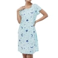 thumbnail image 1 of Kcodviy Chemise de Nuit en Coton pour Femme Pyjama Chemises de Nuit pour Femme Coton Manches Courtes Chemise Décontractée Boutonnée Robe de Pyjama Imprimée Robe de Nuit, 1 of 5