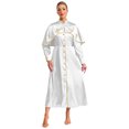 thumbnail image 1 of Manyakai Robe de Collation des Grades pour Femmes Juge Pasteur Robes Manches Longues Thème Halloween Fête Performance Blanc 4TG, 1 of 7
