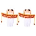 thumbnail image 4 of Transemion Wide Application Belly Dance Sequined Waist Versatile And Stylish Waist orange 2Set, 4 of 6