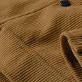 thumbnail image 4 of aohooy Men Corduroy Lightweight Jacket - Fall Button Up Long Sleeve Collared Shacket with Pockets Coffee,XXL, 4 of 8