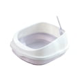 thumbnail image 4 of lionlar Pet Cat Litter Box Semi-enclosed Detachable Portable Toilet Sandbox Gray, 4 of 9