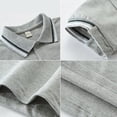 thumbnail image 3 of Polos pour Petits Garçons Chemises Grises pour Garçons Chemises d'Uniforme pour Garçons Manches Courtes Polos de Collation des Grades Chemise d'Été Tenue pour Garçons 6-7 Ans, 3 of 4