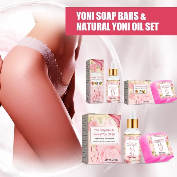JWshufel Natural Feminine Hygiene Soap Bar for Women with Rose Oil,Shea,Moisturizes and Deodorizes,Reduces Itching and Irritation,Promotes Healthy Skin Elasticity