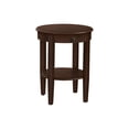 thumbnail image 2 of Monarch Specialties  Table D'appoint, 2 Niveaux, Bout, Table D'appoint, Rond, Table De Nuit, Chambre À Coucher, Lampe, Placage Brun, Transitionnel, 2 of 4