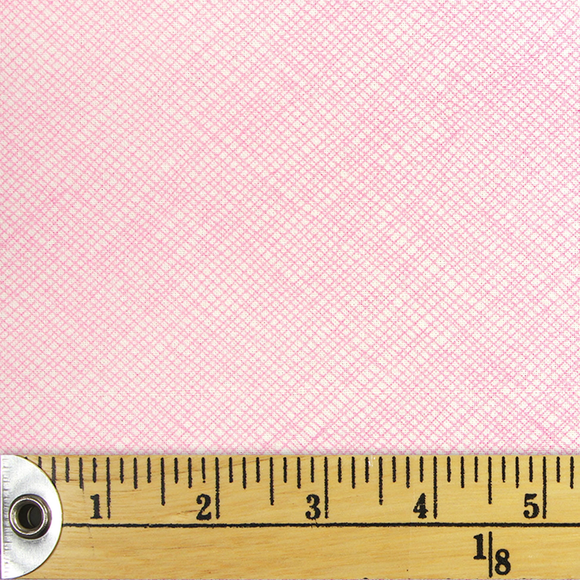 FABRIC CREATIONS blanc et rose pâle crayon hachuré coupon fat quarter 45 × 53 cm (18 × 21 po)