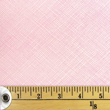 FABRIC CREATIONS White Light Pink Pencil Crosshatch Fat Quarter 45 × 53 cm (18 × 21 in)