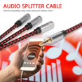 thumbnail image 3 of Câble d'Extension Répartiteur Audio 3.5mm Mâle vers 3 Femelles pour Microphone Casque, 3 of 7