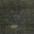 thumbnail image 1 of Ahgly Company Tapis d'Intérieur Carré Abstrait Vert Armée, 5 Pieds Carré, 1 of 6