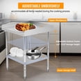 thumbnail image 4 of BeesClover Stainless Steel Grill Stand Table, NSF Certified Work Table with Adjustable Legs, 400 Lbs Capacity, 2" Edge Baffle, Equipment Stand for Commercial Restaurant, Hotel, 4 of 7