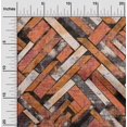 thumbnail image 2 of oneOone Rayon Orange Fabric Stripes Craft Projects Decor Fabric Printed By The Yard 56 Inch Wide, 2 of 4