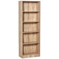 thumbnail image 1 of HOMCOM 5-Tier Bookcase Display Unit Storage Cabinet Adjustable Shelf, 1 of 10