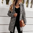 thumbnail image 3 of XZNGL Ladies Long Sleeve Suit Collar Double Breasted Woolen Jacket, 3 of 9