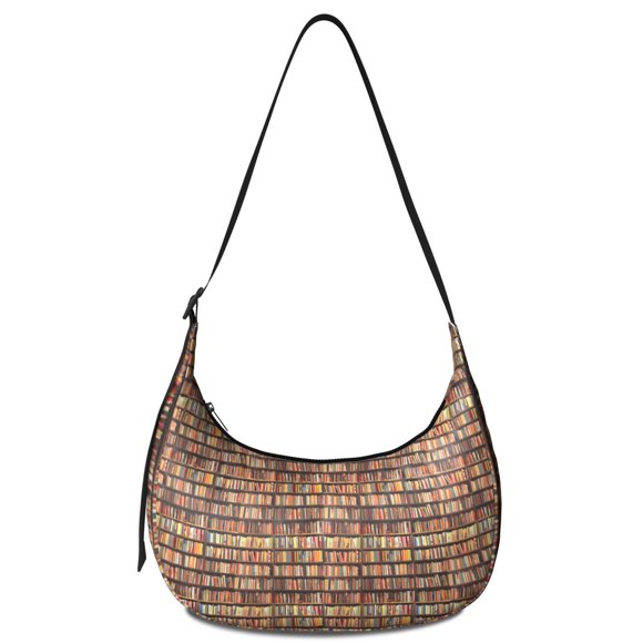 Bibliothèque Murale Sangle Ajustable Sac Bandoulière Nylon Léger Étagère à Livres Lecture Signet Amatrice de Livres Née pour Lire Petit Sac à Main pour Femmes Voyage Plein Air
