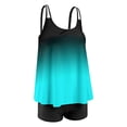 thumbnail image 4 of Plus Size Tankini Swimsuits for Women Two Piece Bathing Suits Tummy Control Long Torso Tank Tops with Boyshorts, 4 of 7