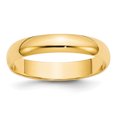 thumbnail image 1 of 14K Yellow Gold 4mm Light Weight Half Round Band Size 10, 1 of 3