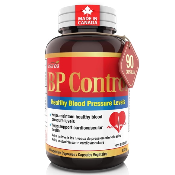 Herba Blood Pressure Supplement - 90 Capsules | Made in Canada