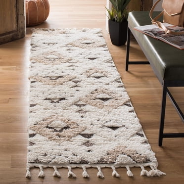 Safavieh Moroccan Tassel Shag Larry Moroccan Geometric Area Rug