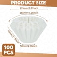 thumbnail image 4 of 5 Cup Basket Coffee Filter, 250 Count Coffee Filters for 5 Cup Coffee Maker, Disposable Paper Coffee Filters for Mini Brew, White, 4 of 7
