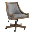 thumbnail image 1 of Linon Nikki Quilted Wood Upholstered Office Chair in Gray, 1 of 10